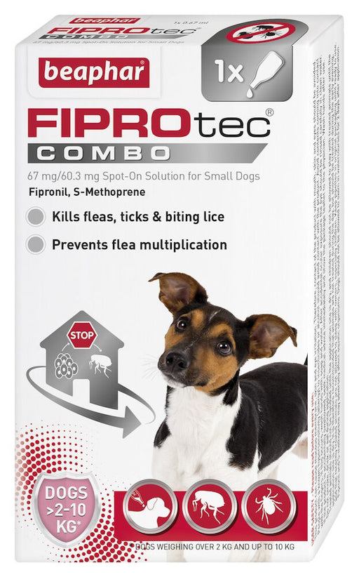 Beaphar FIPROtec COMBO Flea & Tick Spot-On for Dogs (2-10kg) 1 pipette