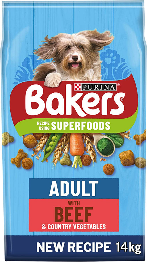 Bakers Adult Beef with Vegetables Dry Dog Food 14kg