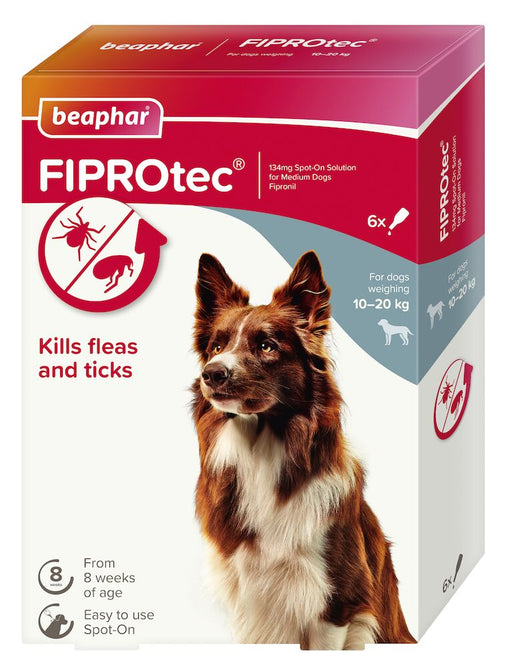 Beaphar FIPROtec Spot-On for Dogs (10-20kg) 6 pipettes