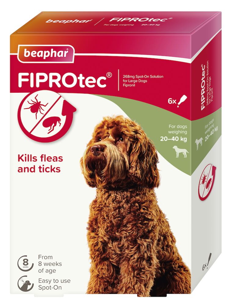 Beaphar FIPROtec Spot-On for Dogs (20-40kg) 6 pipettes