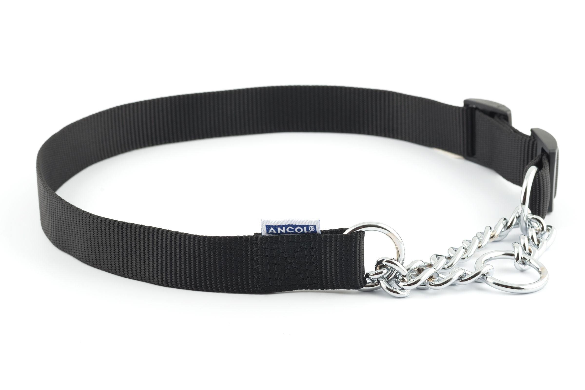 Ancol Nylon Check Chain Dog Collar