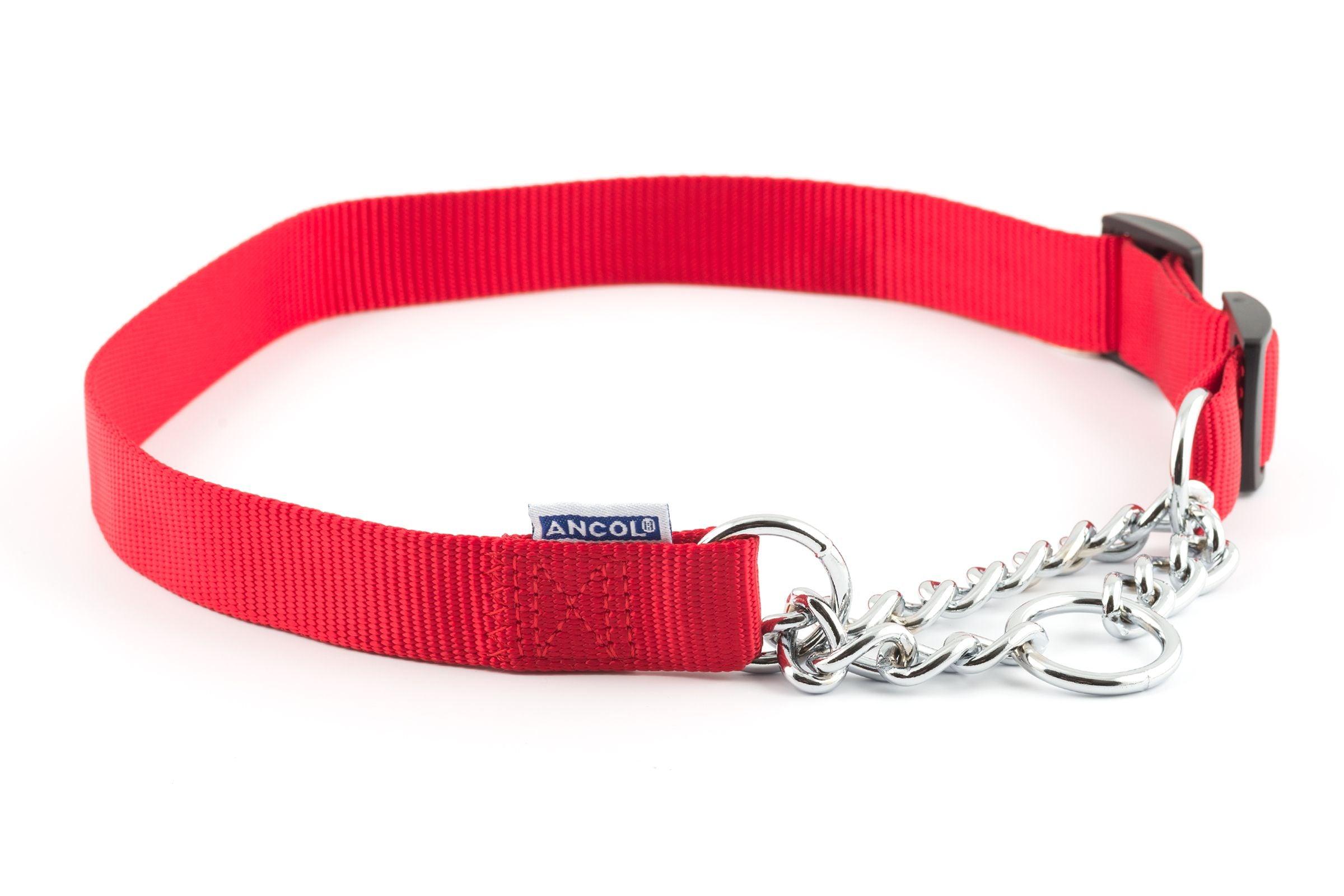 Ancol Nylon Check Chain Dog Collar