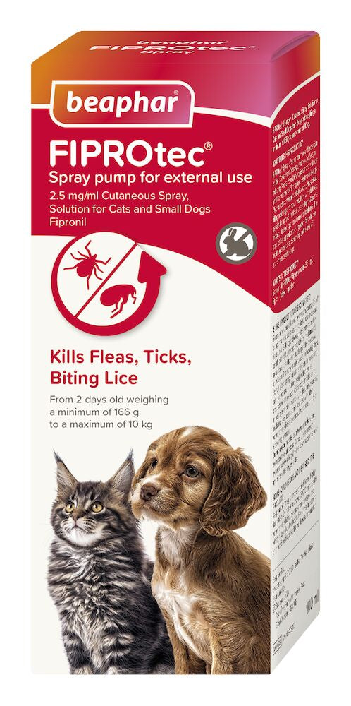 Beaphar FIPROtec Flea & Tick Spray for Kittens and Puppies 100ml