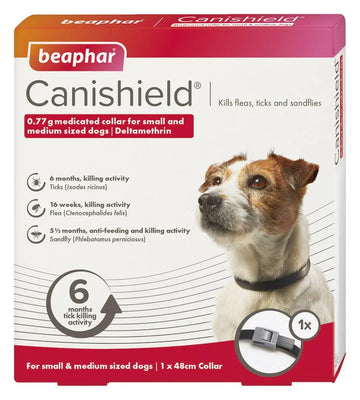 Beaphar Canishield Flea & Tick Collar for Small & Medium Dogs 48cm
