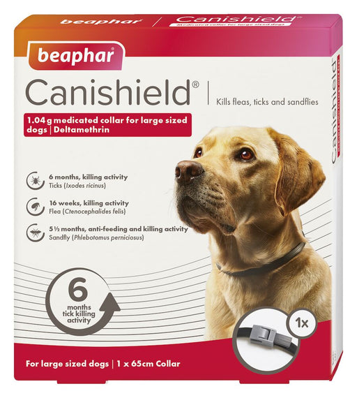 Beaphar Canishield Flea & Tick Collar for Large Dogs 65cm
