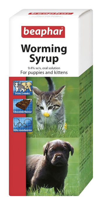 Beaphar Worming Syrup for Puppies & Kittens 45ml