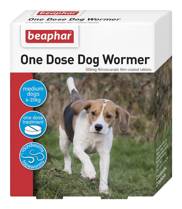 Beaphar One Dose Worming Tablets for Dogs