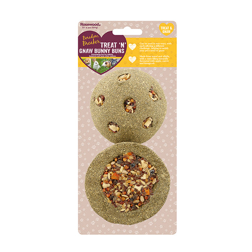 Rosewood Treat 'n' Gnaw Bunny Buns Dog Treats 2 Pack