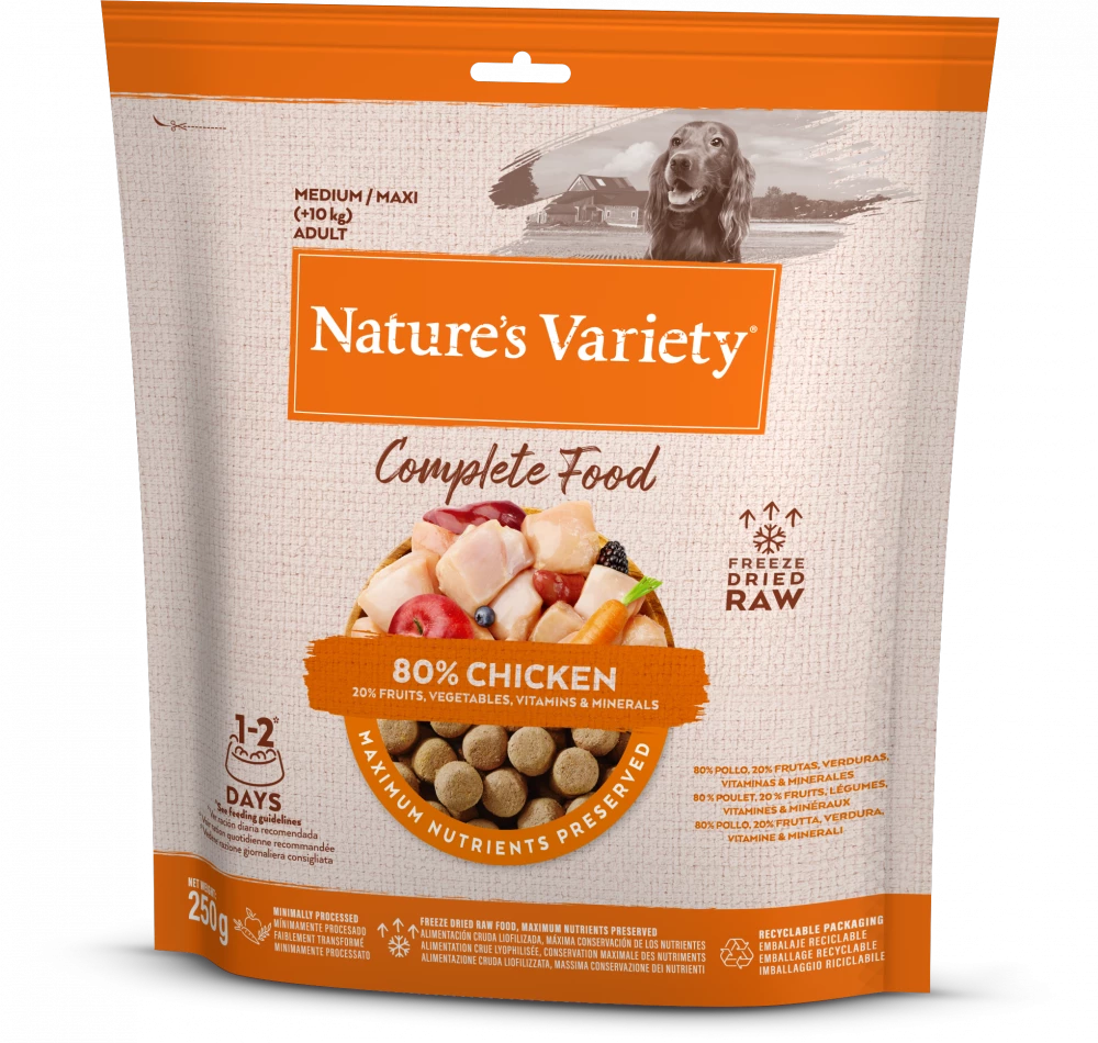 Nature's Variety Complete Freeze Dried Food Chicken For Adult Medium/Maxi Dog 250g
