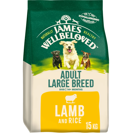 James Wellbeloved Adult Large Breed Lamb & Rice Dry Dog Food 15kg