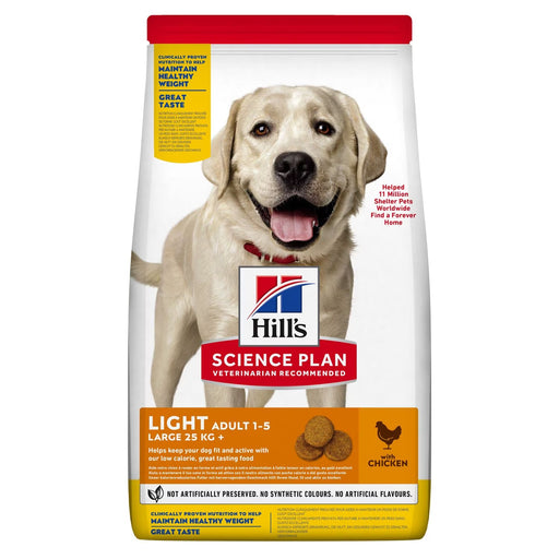 Hill's Science Plan Adult Light Large Breed with Chicken Dry Dog Food 14kg
