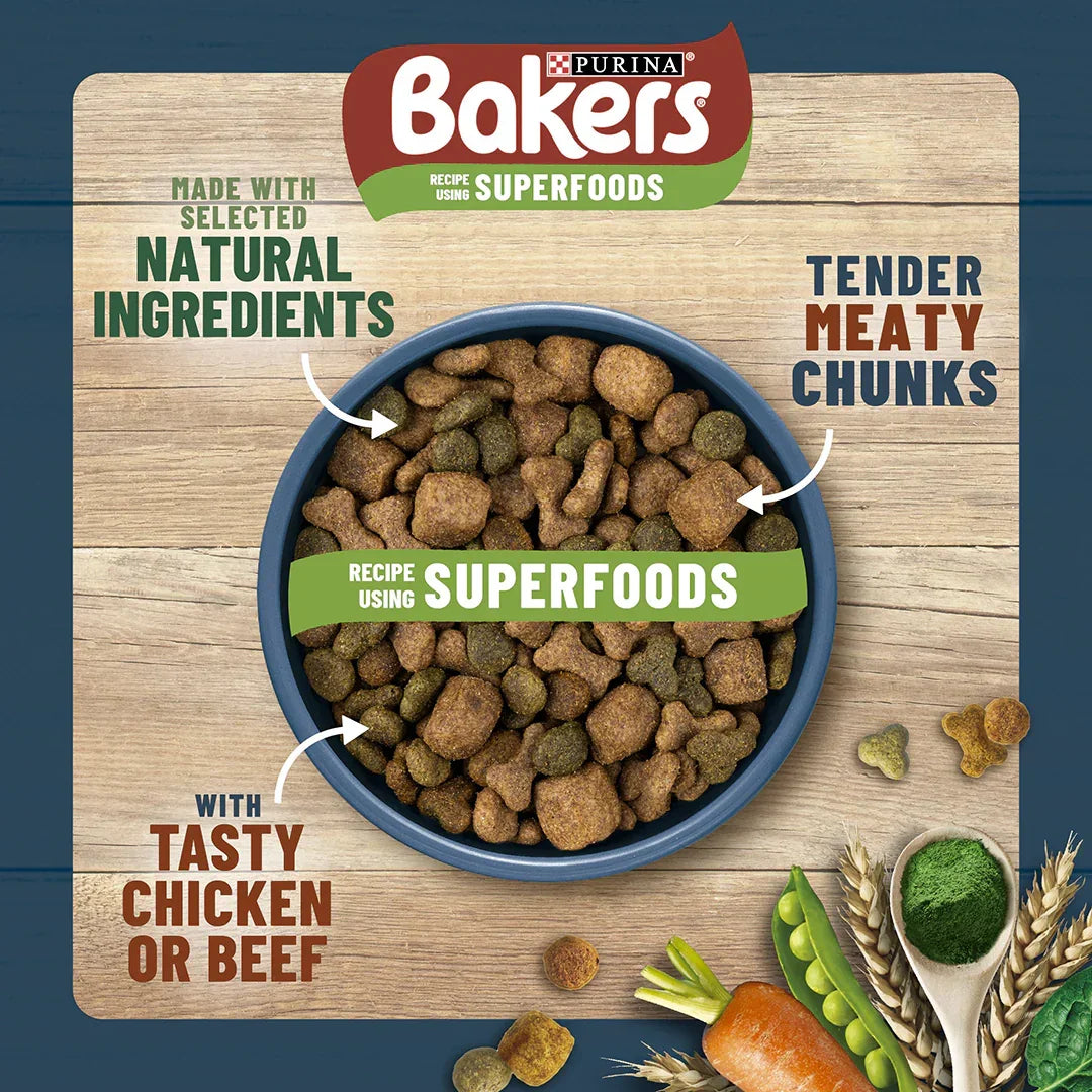 Bakers Adult Beef with Vegetables Dry Dog Food 14kg