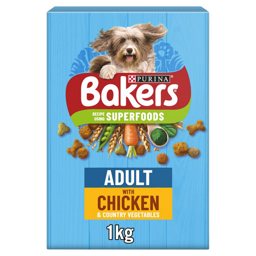 Bakers Adult Chicken with Vegetables Dry Dog Food 1kg
