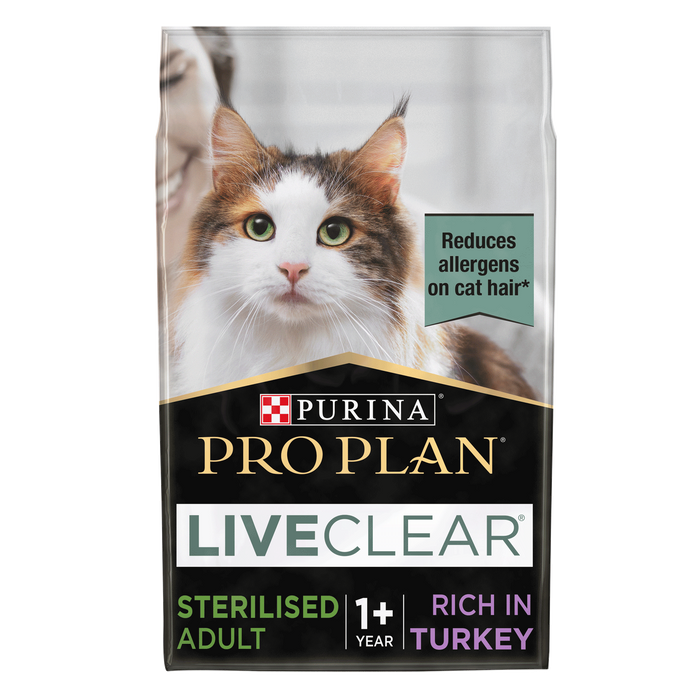 Pro Plan Allergen Reducing Sterilised Liveclear Turkey Dry Cat Food