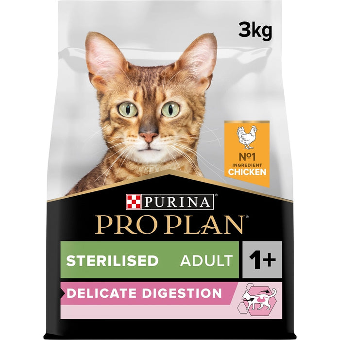 Pro Plan Sterilised Delicate Digestion Chicken Dry Cat Food 3kg