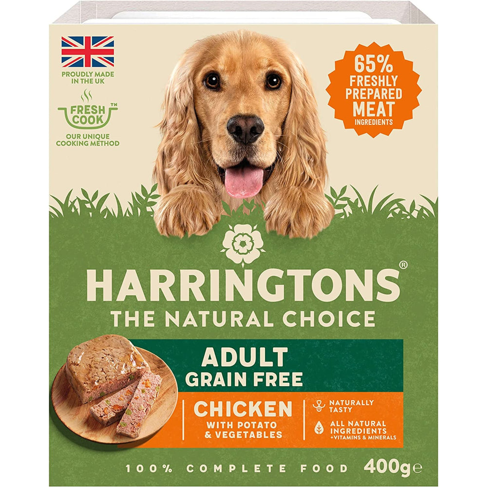 Harringtons Chicken with Potato & Vegetables Grain Free Wet Dog Food 8 x 400g