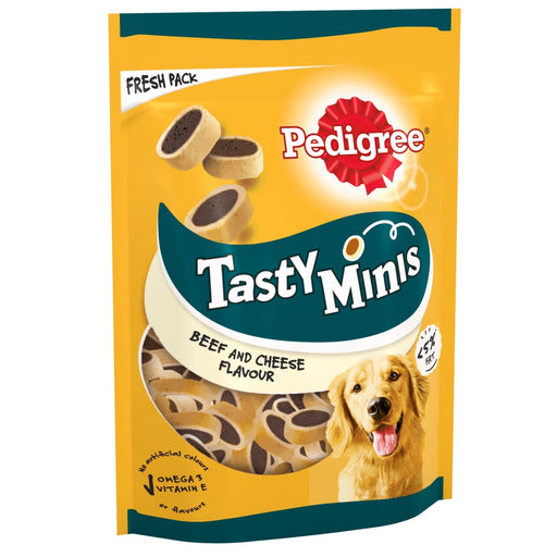 Pedigree Tasty Minis Nibbles with Cheese & Beef Dog Treats 140g