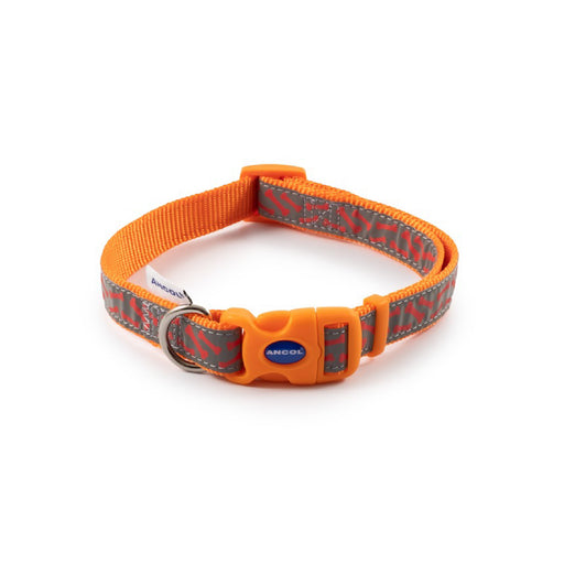 Ancol Bone Dog Collar Orange Size 1-2 (20-30cm)