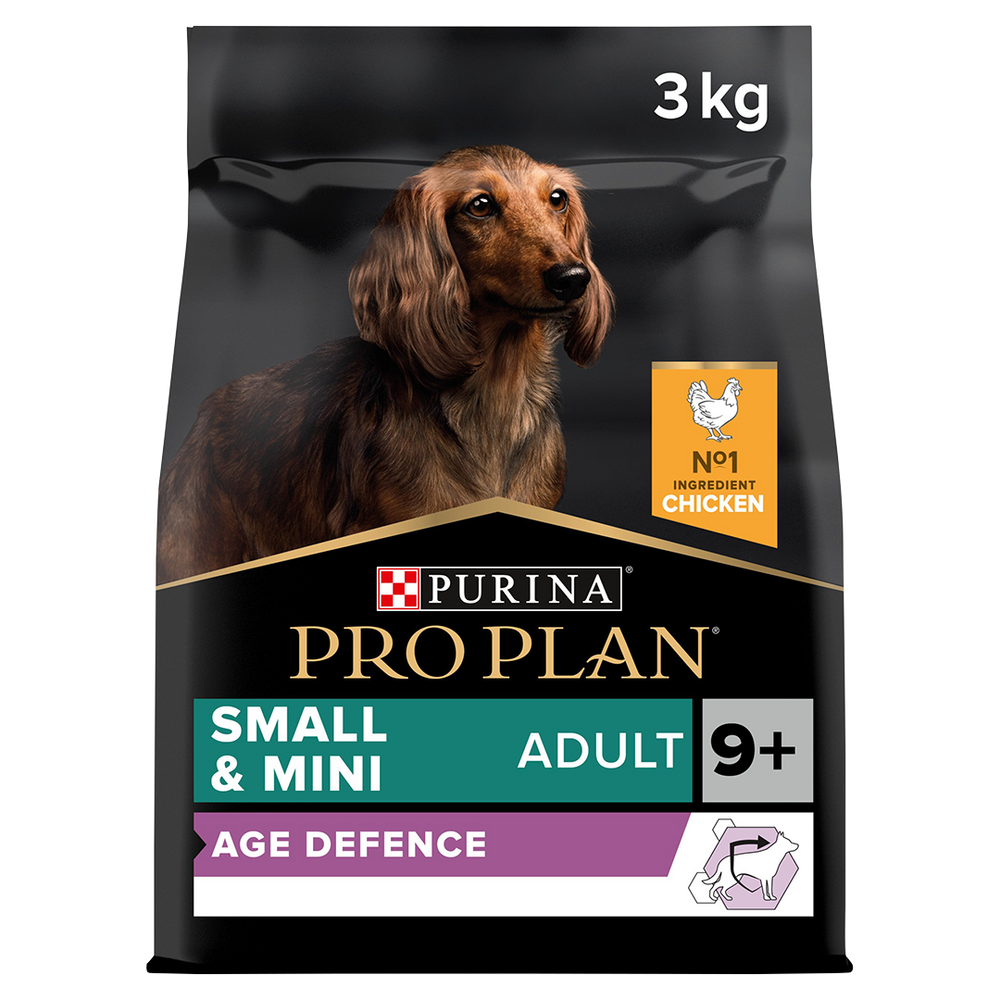 Pro Plan Small and Mini Adult 9+ Senior Age Defence Chicken Dry Dog Food 3kg