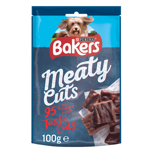 Bakers Meaty Cuts Dog Treats 100g