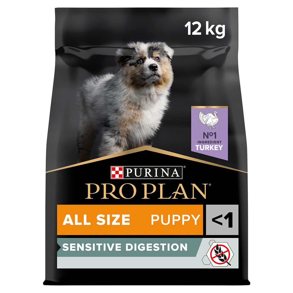 Pro Plan All Size Puppy Grain Free Sensitive Digestion Turkey Dry Dog Food 12kg
