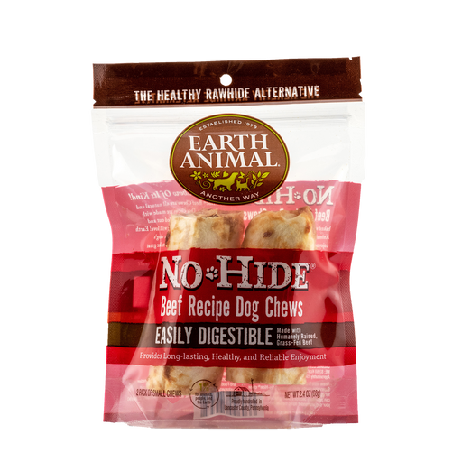 Earth Animal Beef No Hide Chews Small Dog Treats 2 pack 68g