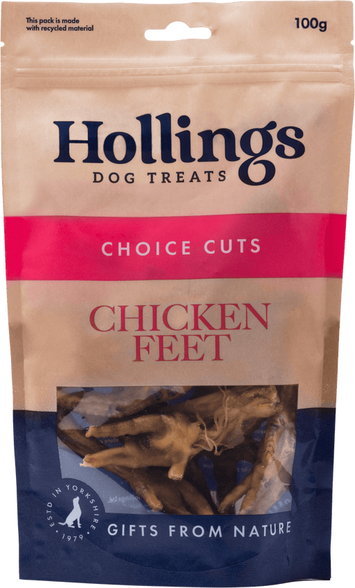 Hollings 100% Natural Chicken Feet 100g