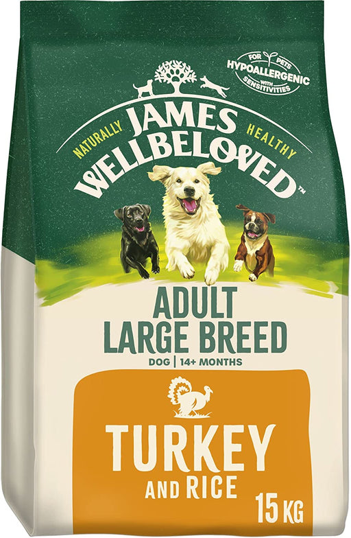 James Wellbeloved Adult Large Breed Turkey & Rice Dry Dog Food 15kg