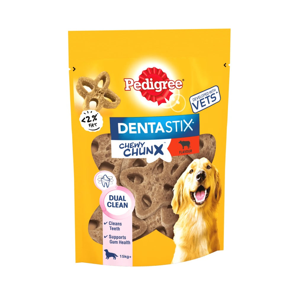 Pedigree Dentastix Chewy Chunx Maxi Beef Dog Treats 68g