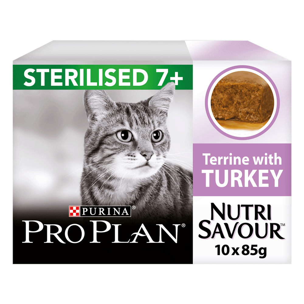 Pro Plan Adult 7+ Sterilised Nutrisavour Turkey Wet Cat Food