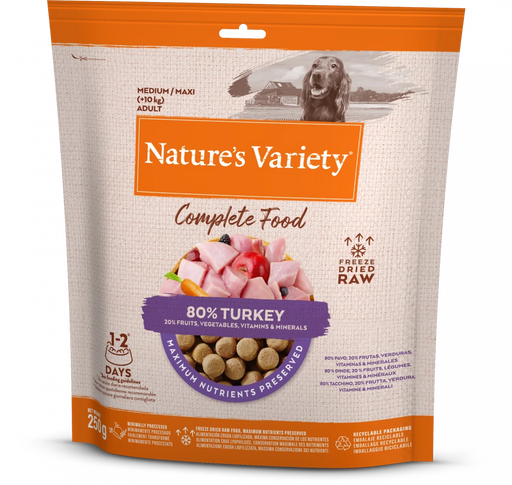 Nature's Variety Complete Freeze Dried Food Turkey For Adult Medium/Maxi Dog 250g