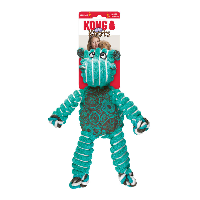 KONG Floppy Knots Hippo Dog Toy Medium/Large