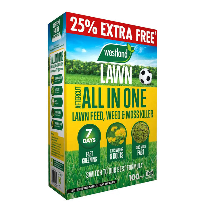 Aftercut All In One Lawn Feed Weed & Moss Killer 80m² + 25% Extra Free 3.2kg