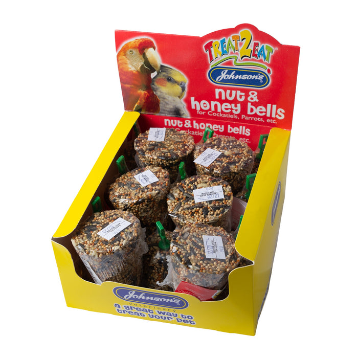 Johnsons Nut & Honey Bells for Cockatiels/Parrots 50g