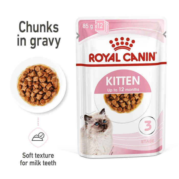 Royal Canin Kitten Chunks In Gravy Wet Cat Food