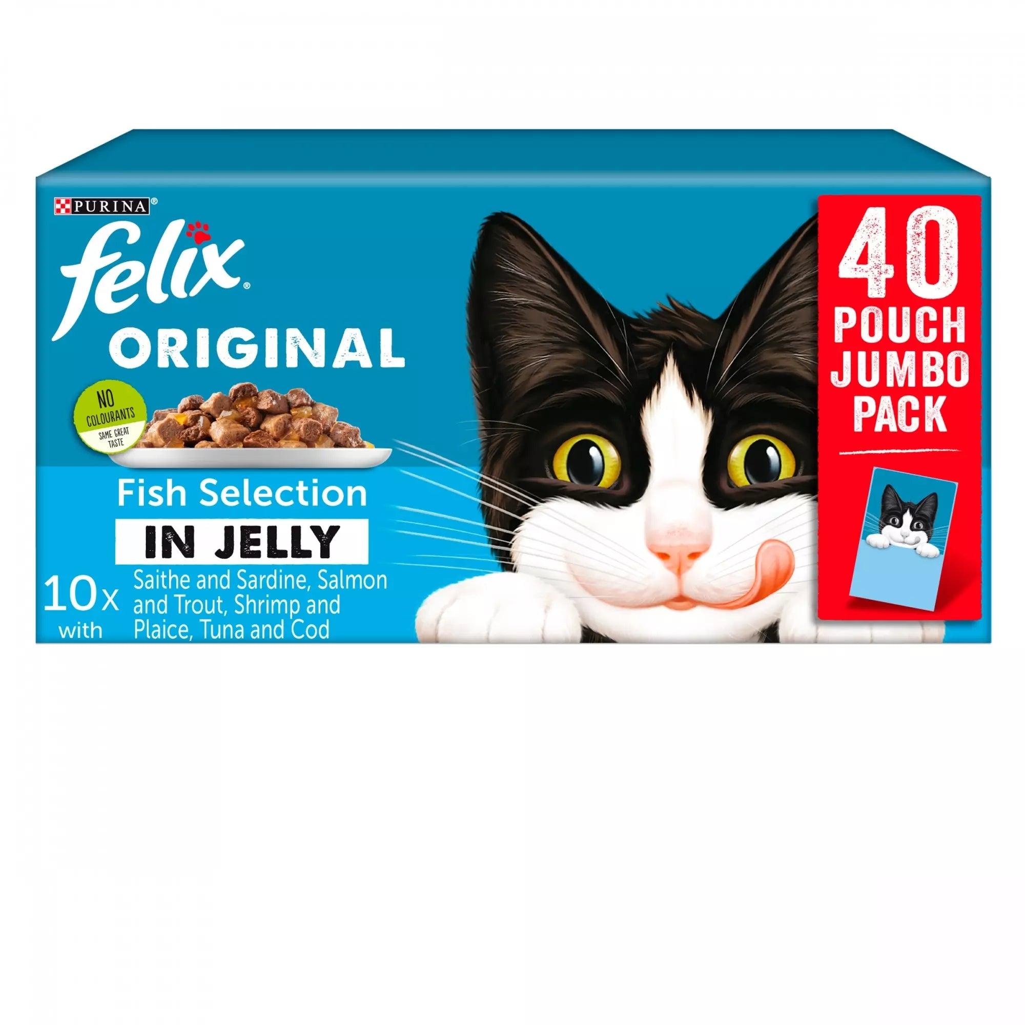 Felix Adult Original Fish Selection in Jelly Wet Cat Food