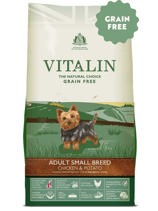 Vitalin Adult Small Breed Chicken & Potato Grain Free Dry Dog Food 6kg
