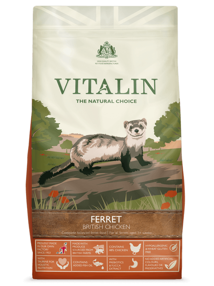 Vitalin Chicken Complete Dry Ferret Food 2kg