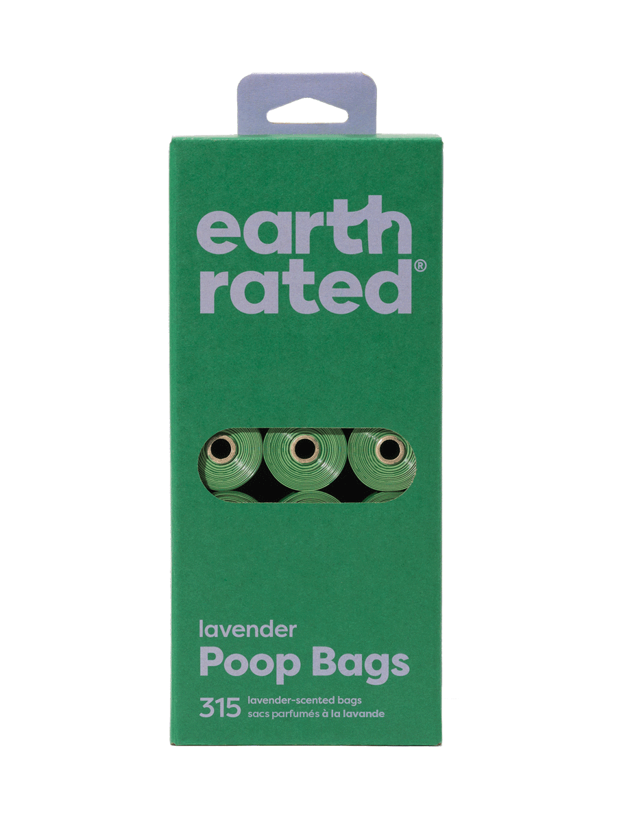 Earth Rated Poop Bags on Refill Rolls Lavender 315 Bags
