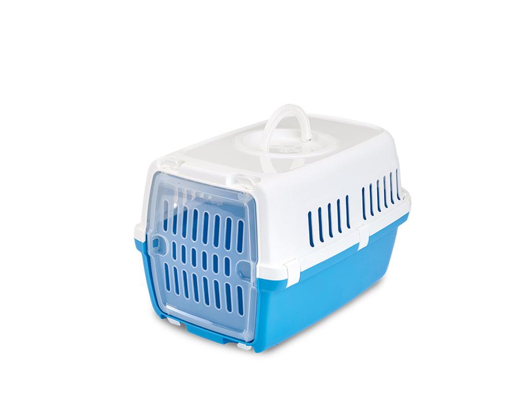 Savic Zephos 1 Pet Carrier Plastic Door White/Blue