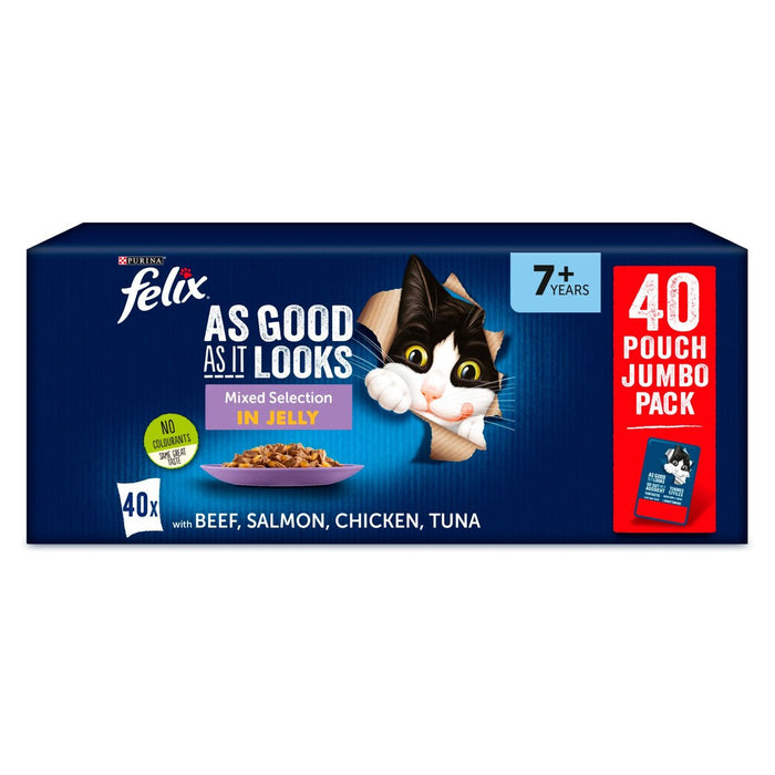 Felix Senior As Good As it Looks 7+ Mixed Selection in Jelly Wet Cat Food