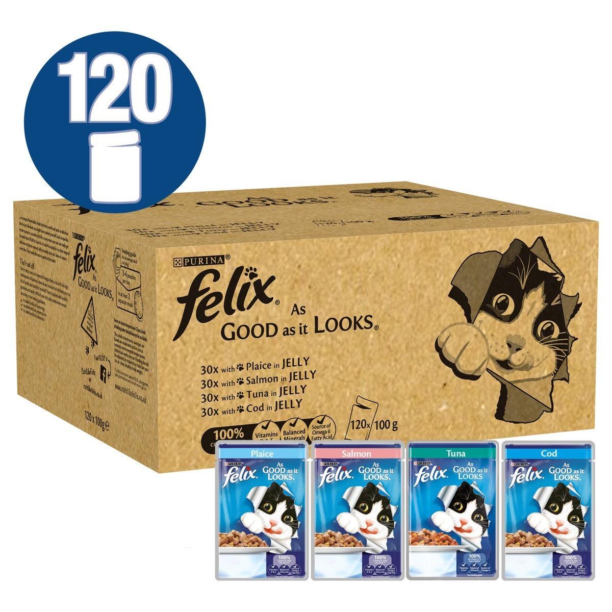Felix Adult As Good As it Looks Ocean Feasts in Jelly Wet Cat Food 12 x 100g