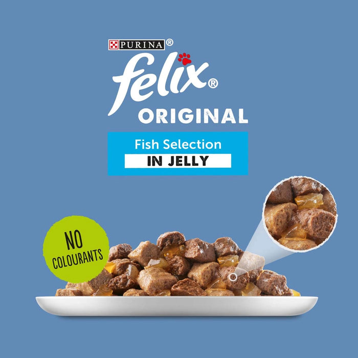 Felix Adult Original Fish Selection in Jelly Wet Cat Food