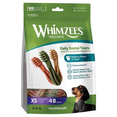 Whimzees Daily Dental Toothbrush For X Small Dogs 48 Pack