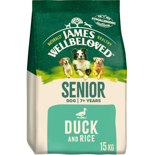 James Wellbeloved Senior Duck & Rice Dry Dog Food 15kg