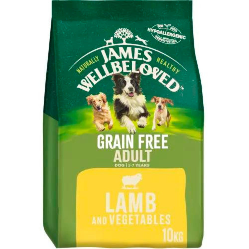 James Wellbeloved Grain Free Adult Lamb & Vegetable Dry Dog Food 10kg