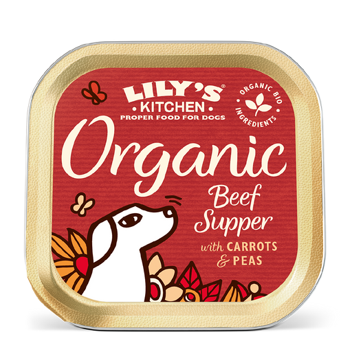 Lily's Kitchen Organic Beef Supper with Carrots & Peas Wet Dog Food