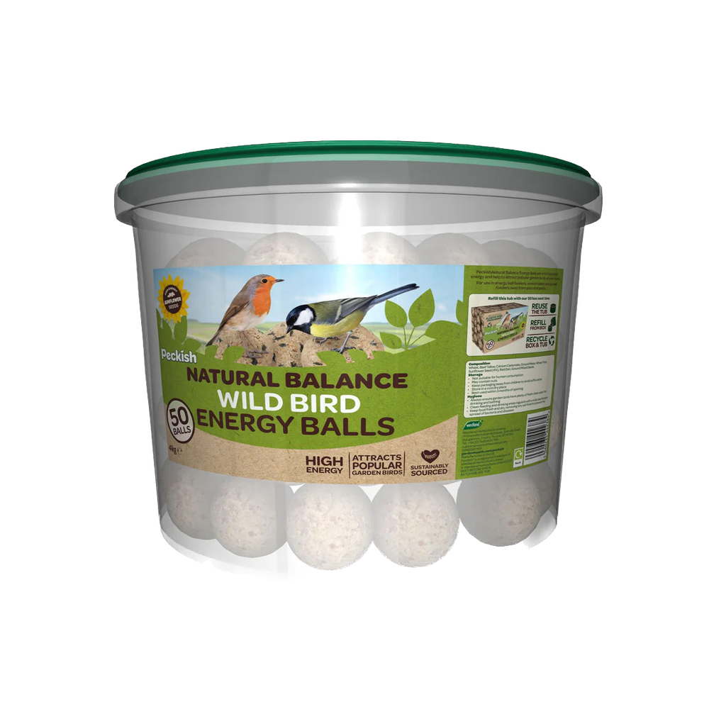 Peckish Natural Balance Energy Balls Bird Food Tub 50 pack
