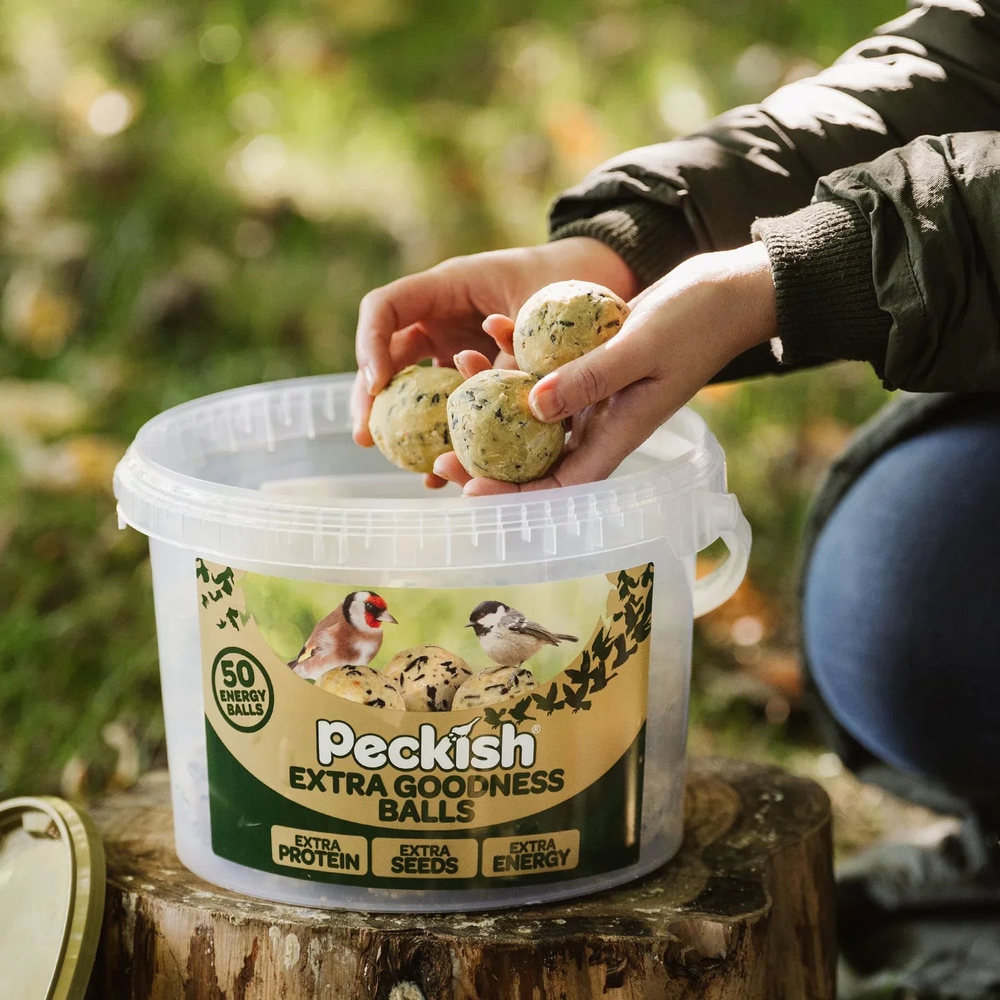 Peckish Extra Goodness Energy Balls Bird Food Tub 50 pack + 20% Extra Free