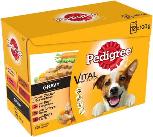 Pedigree Vital Protection Meat Selection in Gravy Wet Dog Food 12 x 100g